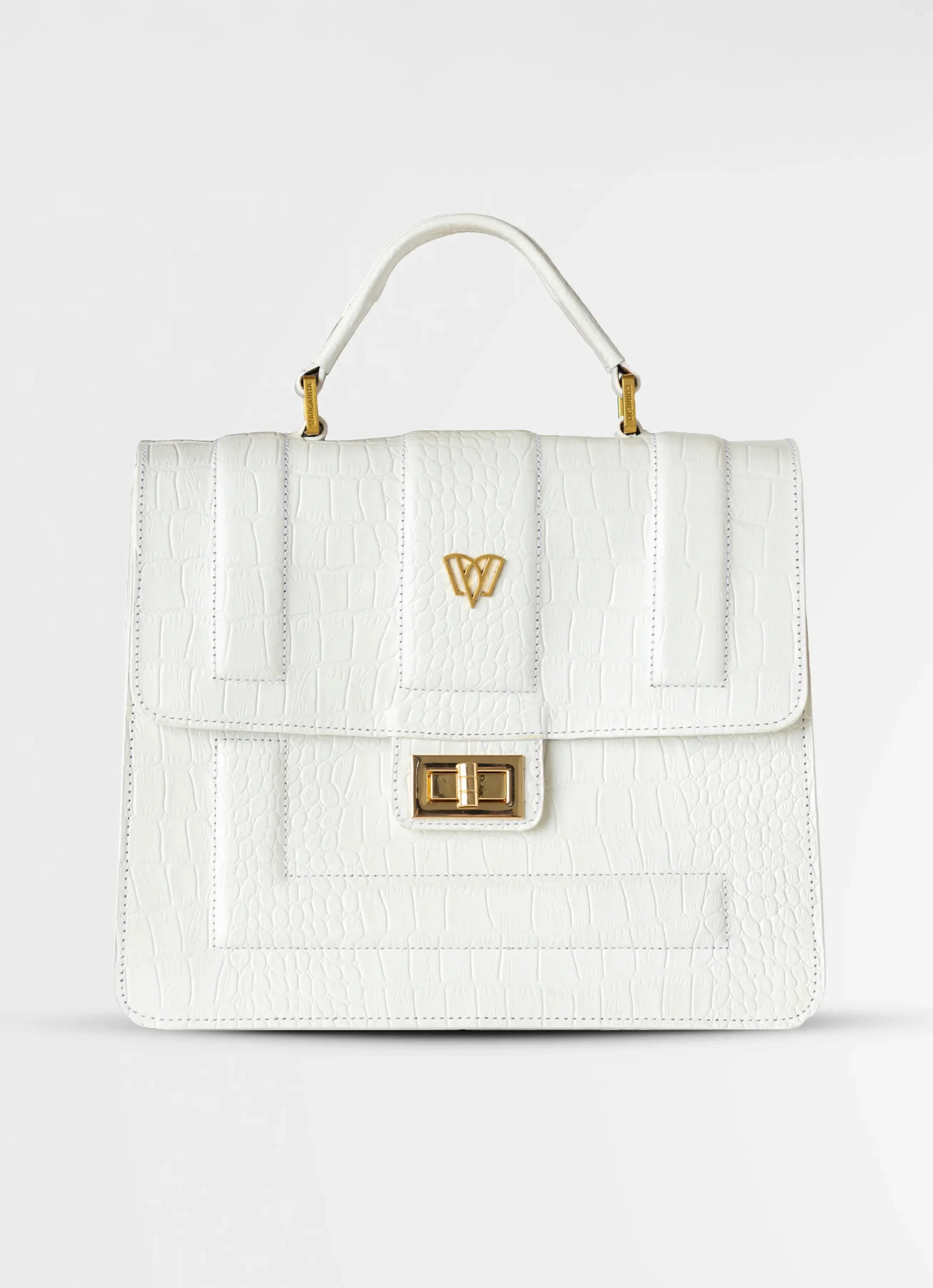 Pilar Small Satchel Bag | Crocodile 