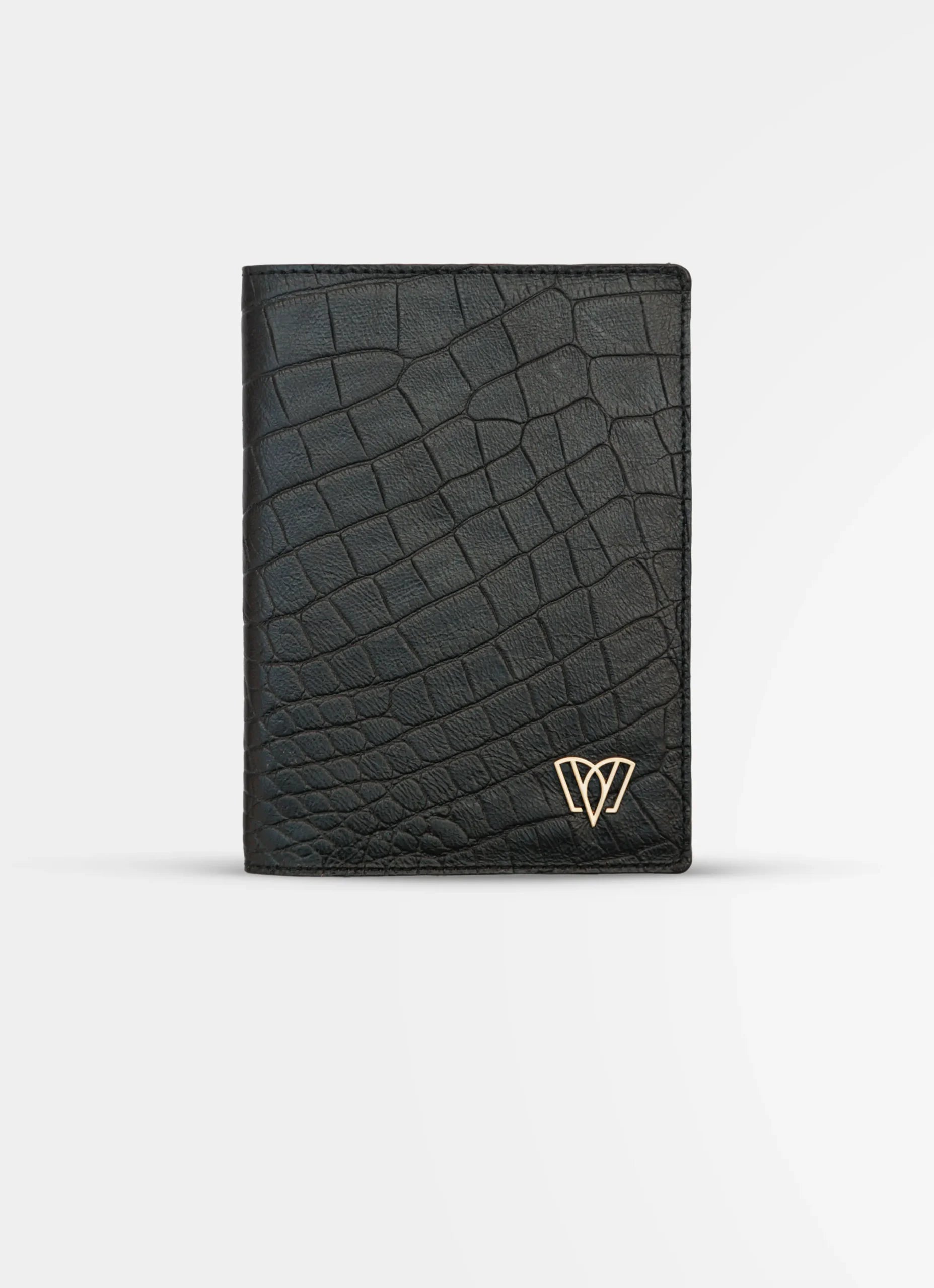 Passport Holder | Black Crocodile