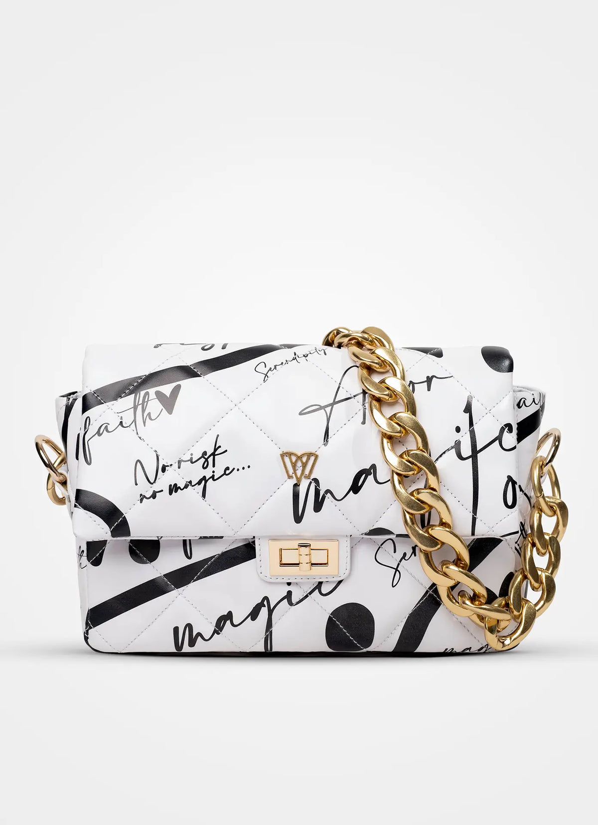 Bolso con solapa Serendipity | Estampado de corazón